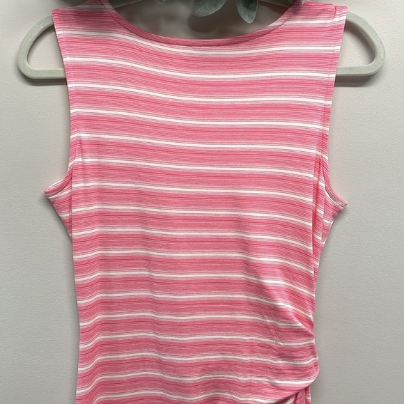 NWOT Talbots Stripe Side Tie Midi Sleeveless Shift Dress S - Picture 6 of 16